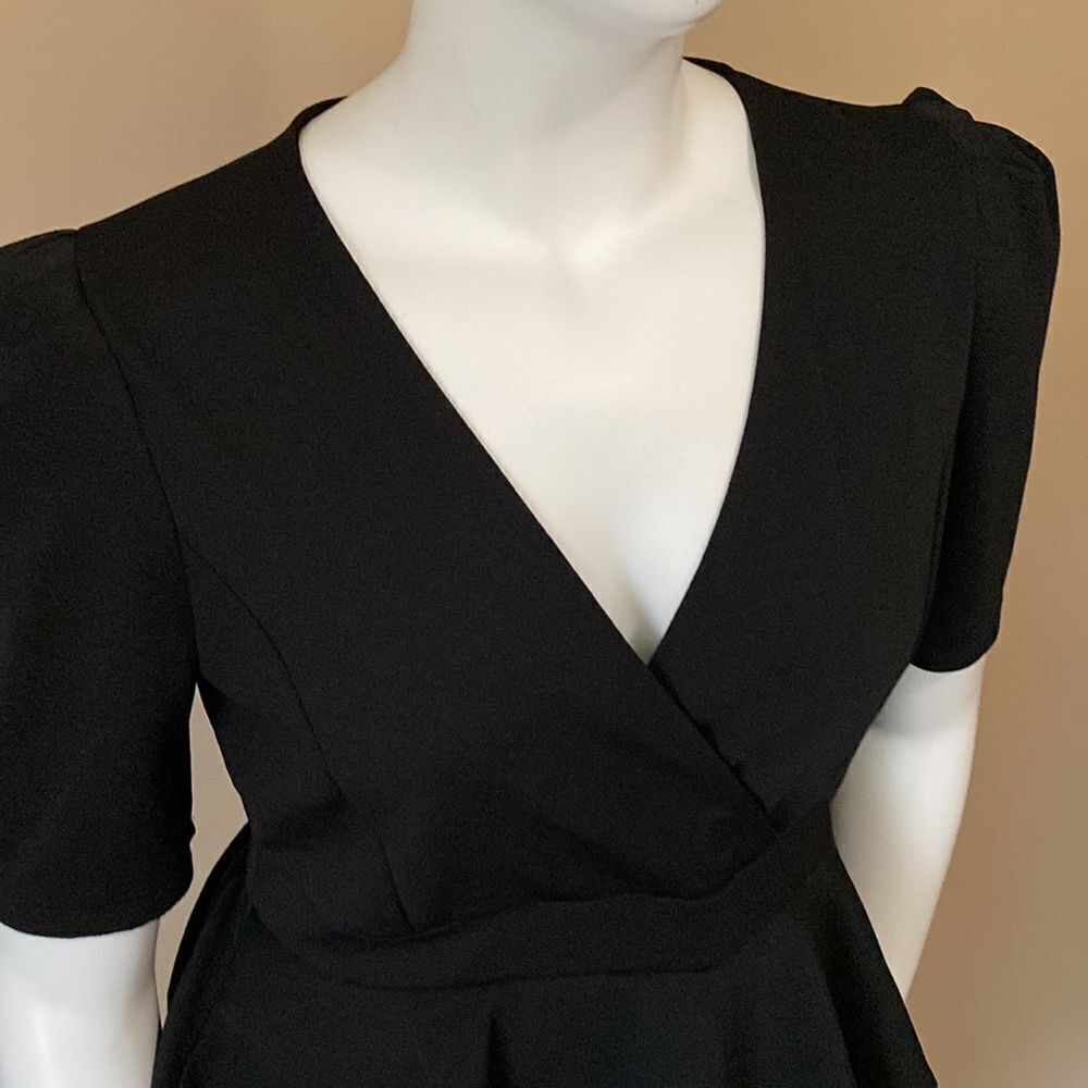 NWT Fashion Nova Black Peplum Dress - Size:1X - Picture 7 of 16